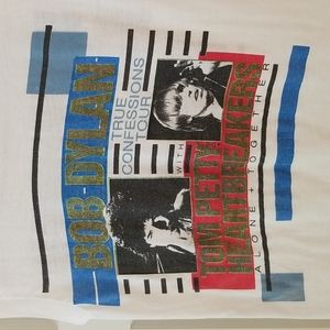 Tom Petty Bob Dylan '86 Alone+Together Tour Concert T tee shirt Unisex-M *RARE*